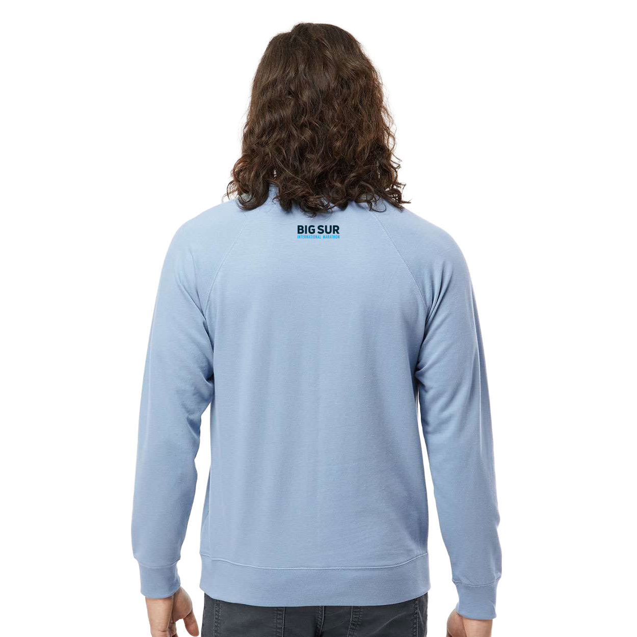 BIG SUR MARATHON FINISHER LIGHTWEIGHT LOOPBACK TERRY CREWNECK SWEATSHIRT - CUSTOM EMBROIDERY WITH YOUR TIME