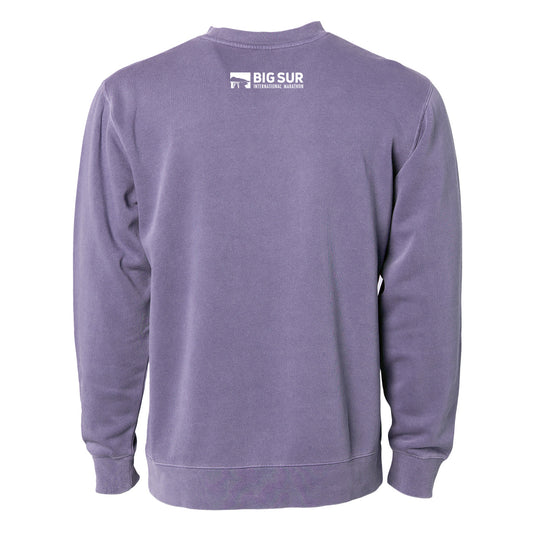 BSIM Adult Pigment-Dyed Crew -Plum- Label