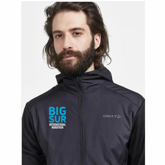 BSIM Men's CRAFT Zip Eco Hooded Shell -Black- Embroidery