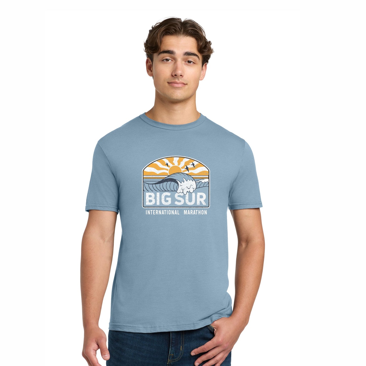 Adult Fashion Tee -Stone Blue- Sunset