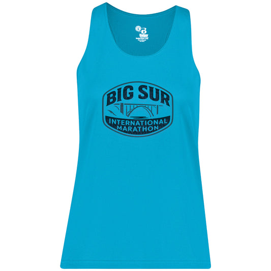 BSIM Women's Tech Tank -Electric Blue- Label