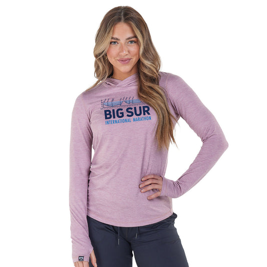 BSIM Women's LS Eco Hooded Tee -Mauve- 2026 Course