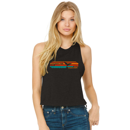 MBH Women's Fashion Crop Tank -Black- Horizon