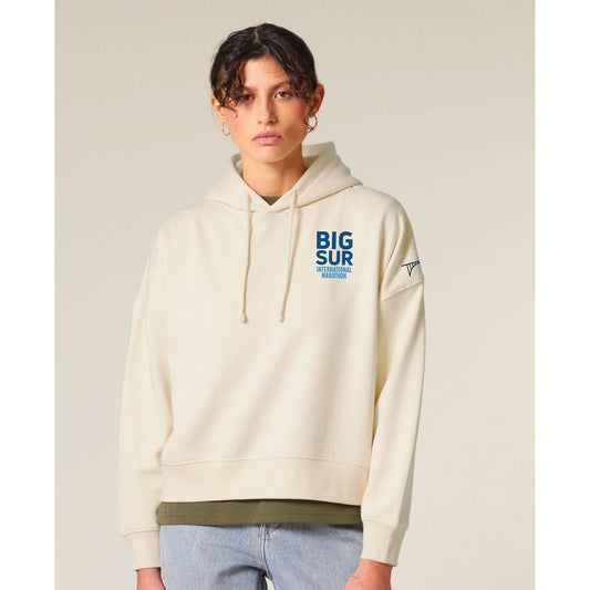 BSIM Women's Organic Fleece Hoody -Natural- Embroidery