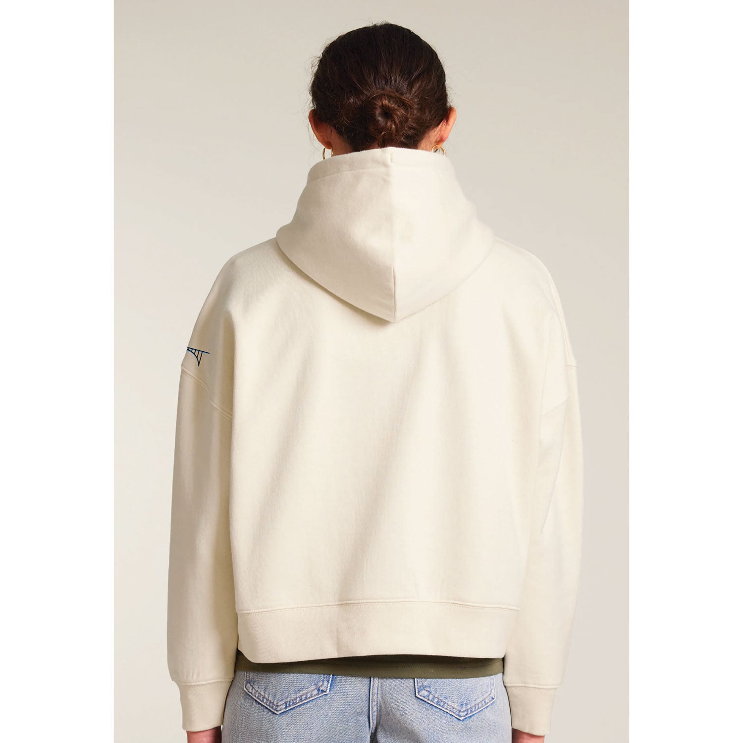 BSIM Women's Organic Fleece Hoody -Natural- Embroidery