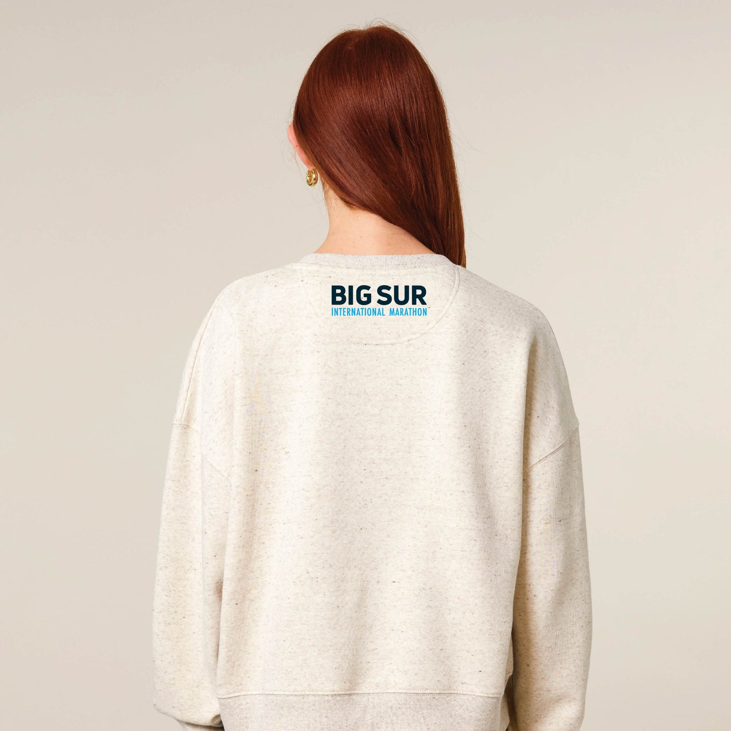 BSIM Women's Fleece Crew -Eco Heather- Center Embroidery