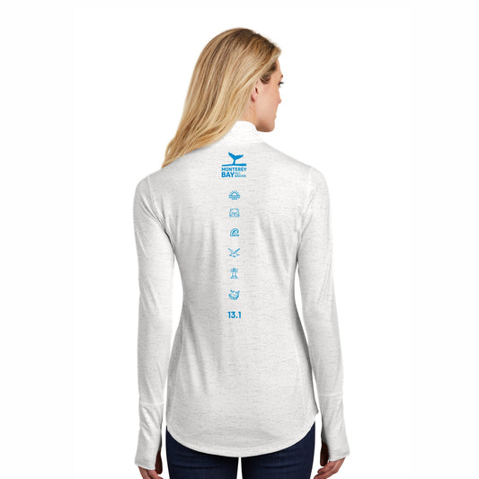 MBH Women's Tech Reflective 1/2 Zip -White- LCP