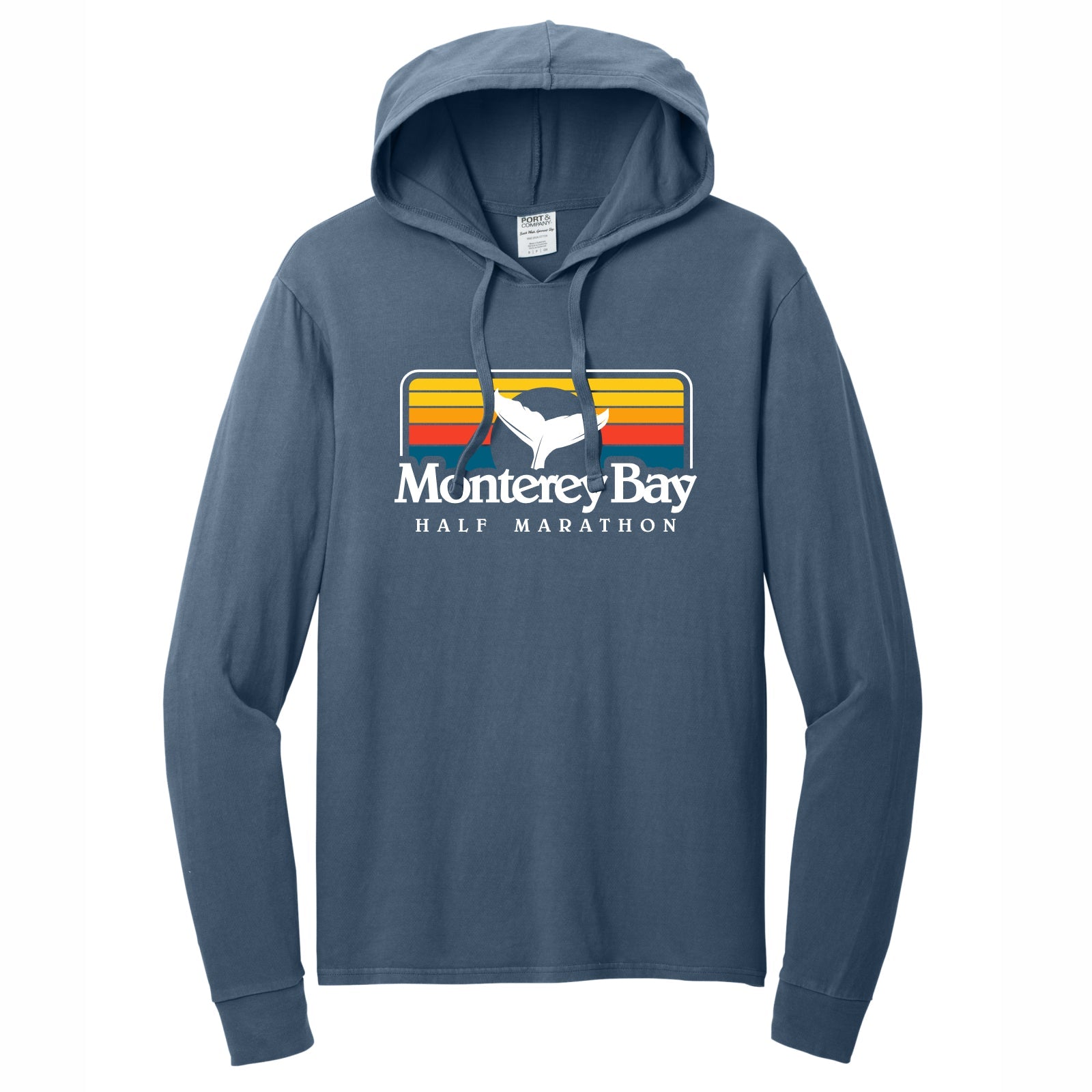 MBH Adult Garment-Dyed Sun Hoody -Denim- Sunset