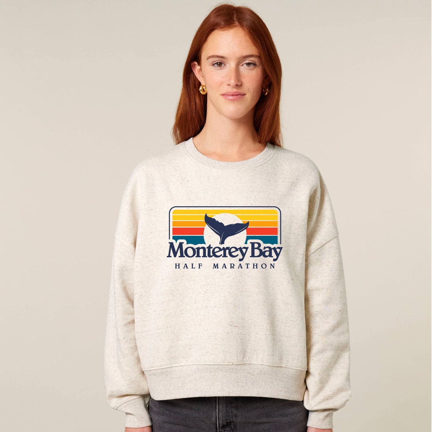 MBH Women's Organic Fleece Crew -Heather- Sunset