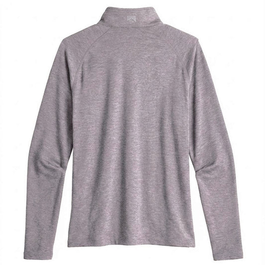 MBH Women's Sueded 1/4 Zip -Driftwood- Embr.