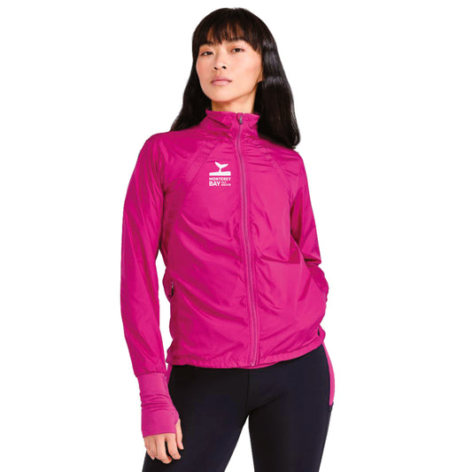 MBH Women's CRAFT Zip Wind Jacket -Roxo- Embr.