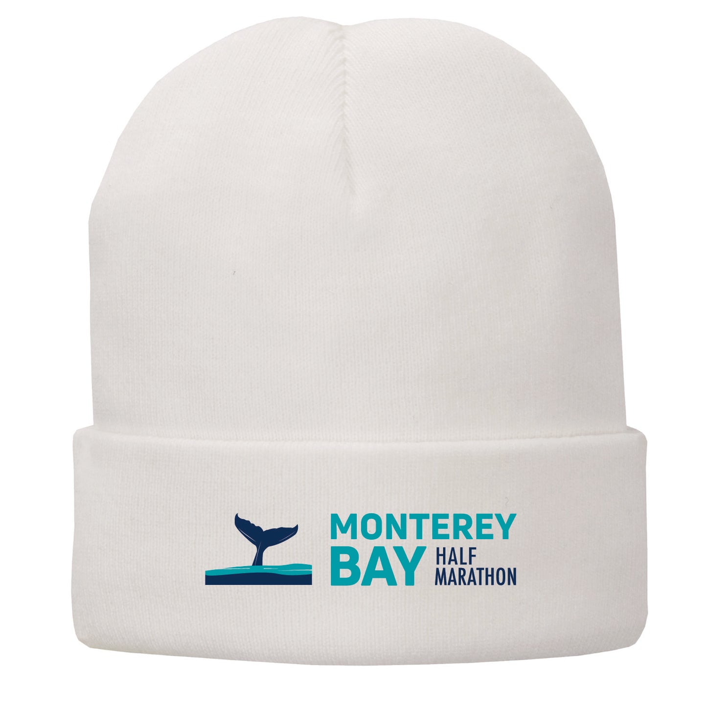 MBH Beanie -White Cuffed- Logo