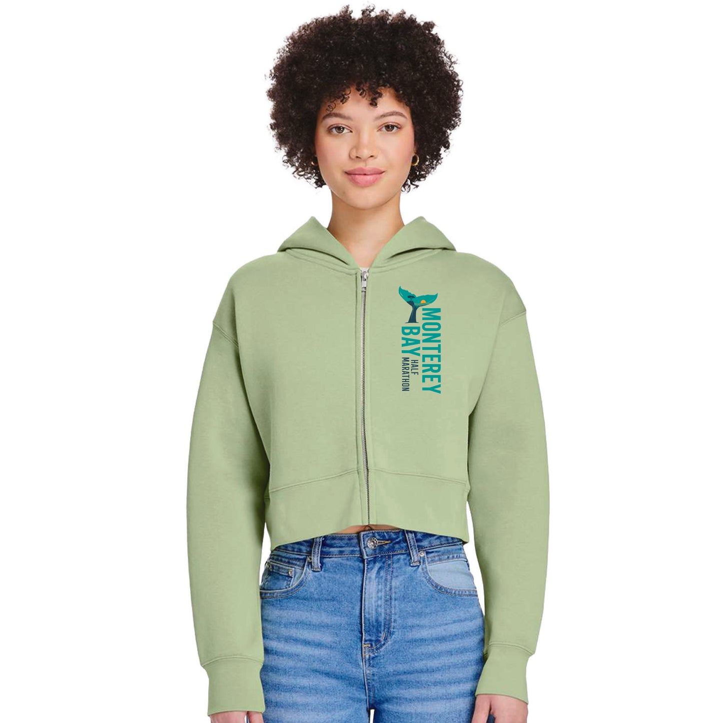 MBH Women's Fleece Crop Zip Hoody -Matcha- LCP