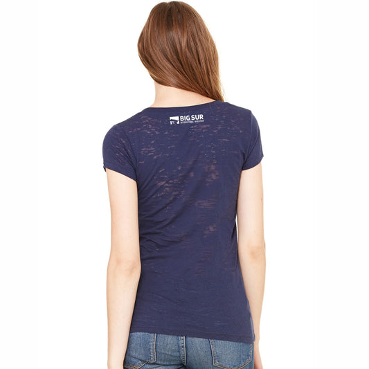 BSIM Women's Burnout Tee -Navy- Piano