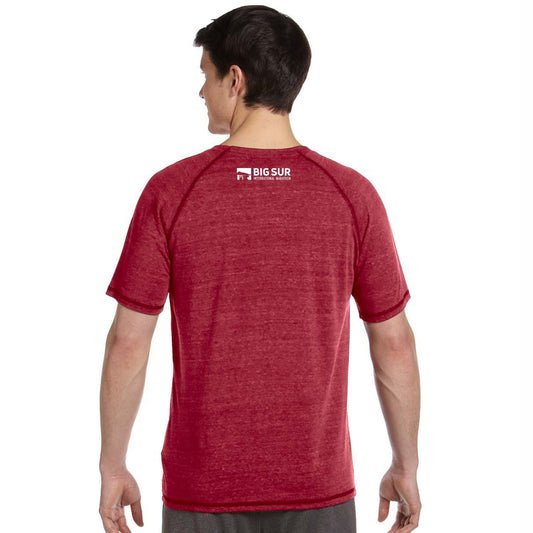 BSIM Men's Triblend Tee -Red Heather- Piano