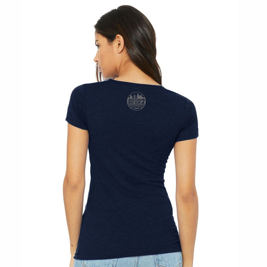 BSIM Women's Slim Fit Tee -Navy- Boston 2 Big Sur